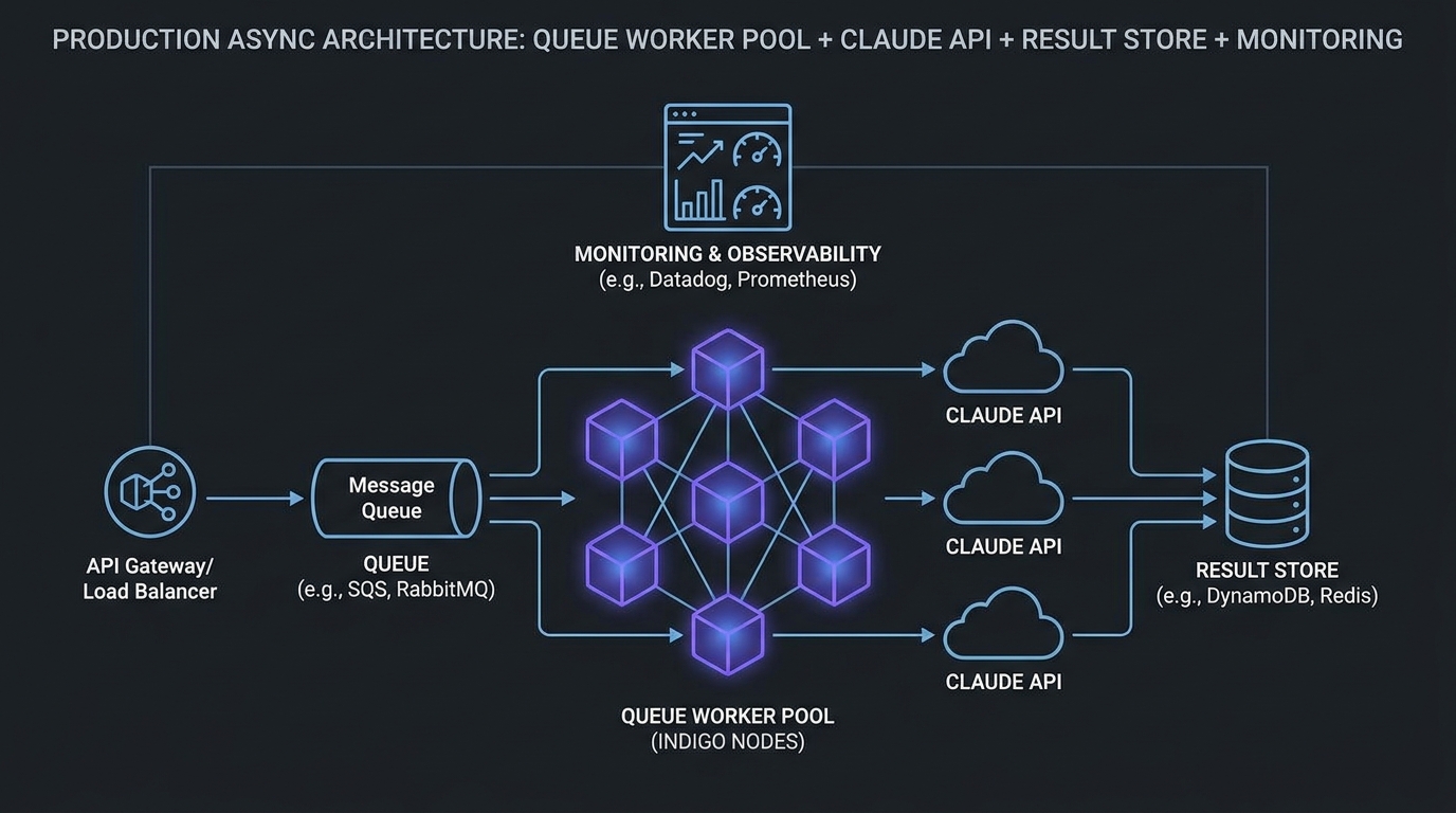 Production async architecture diagram