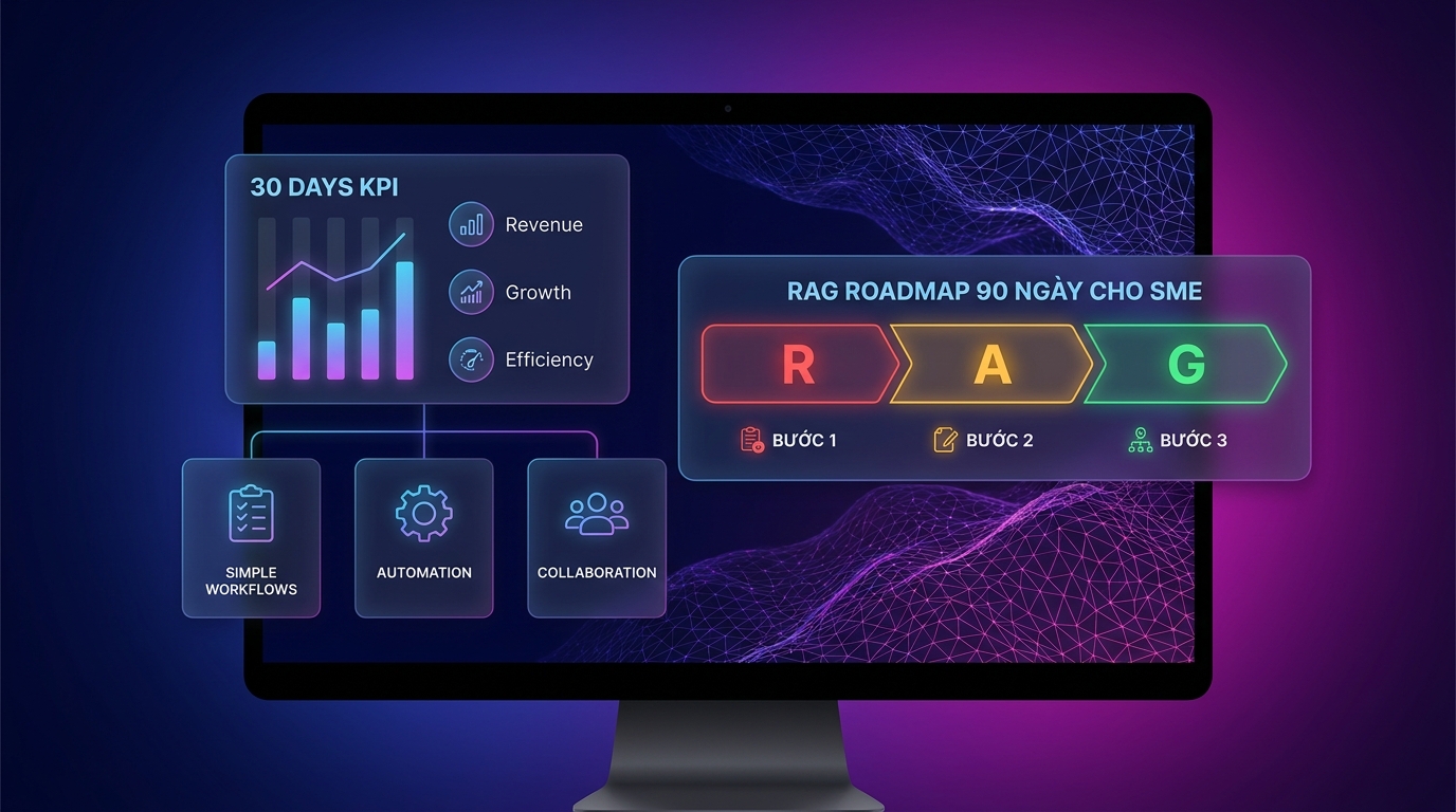 Minh họa lộ trình RAG 90 ngày trong bước 3 của quy trình SME