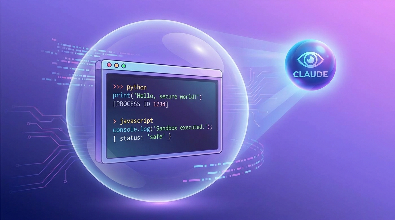 Code execution sandbox Python JavaScript bên trong Claude