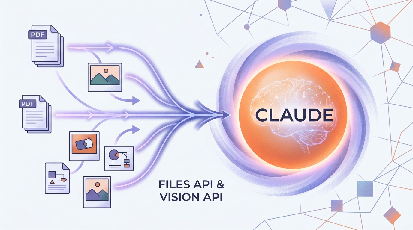 Files API Vision API documents flow vào Claude