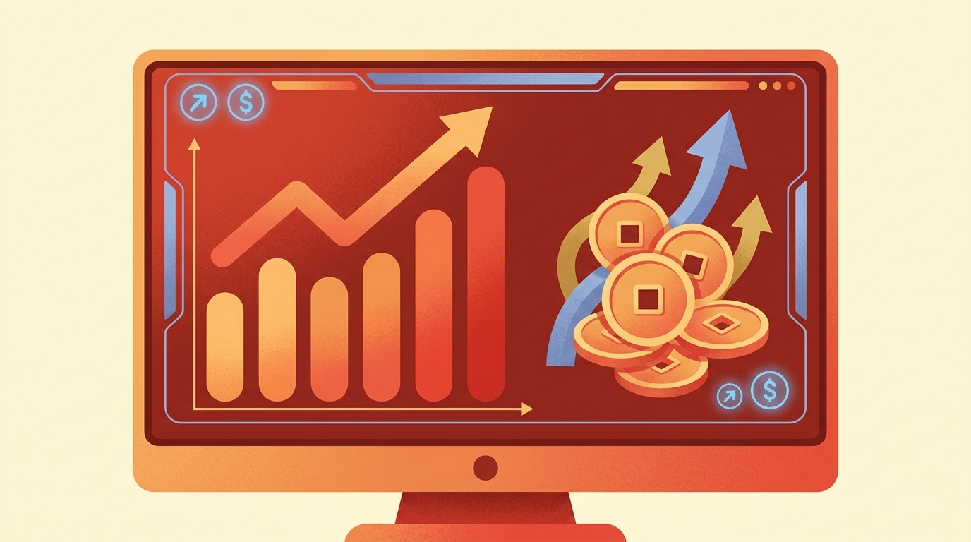 Dashboard ROI với biểu đồ tăng trưởng và tiền đồng Việt Nam
