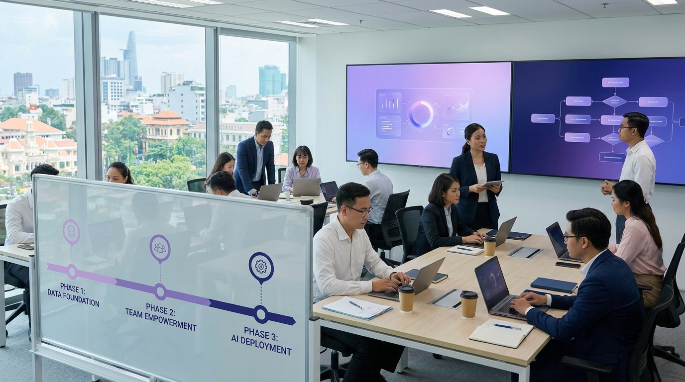 Minh họa AI cho SME trong bước 2 của quy trình SME