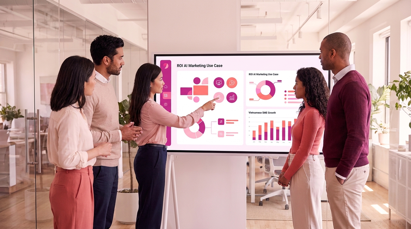 Minh họa AI marketing trong bước 1 của quy trình SME