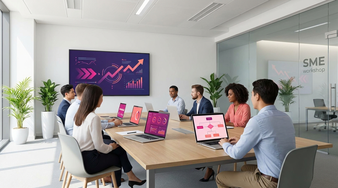 Minh họa AI marketing trong bước 2 của quy trình SME
