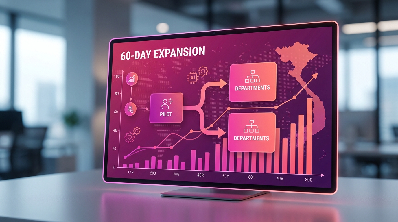 Minh họa AI marketing trong bước 4 của quy trình SME