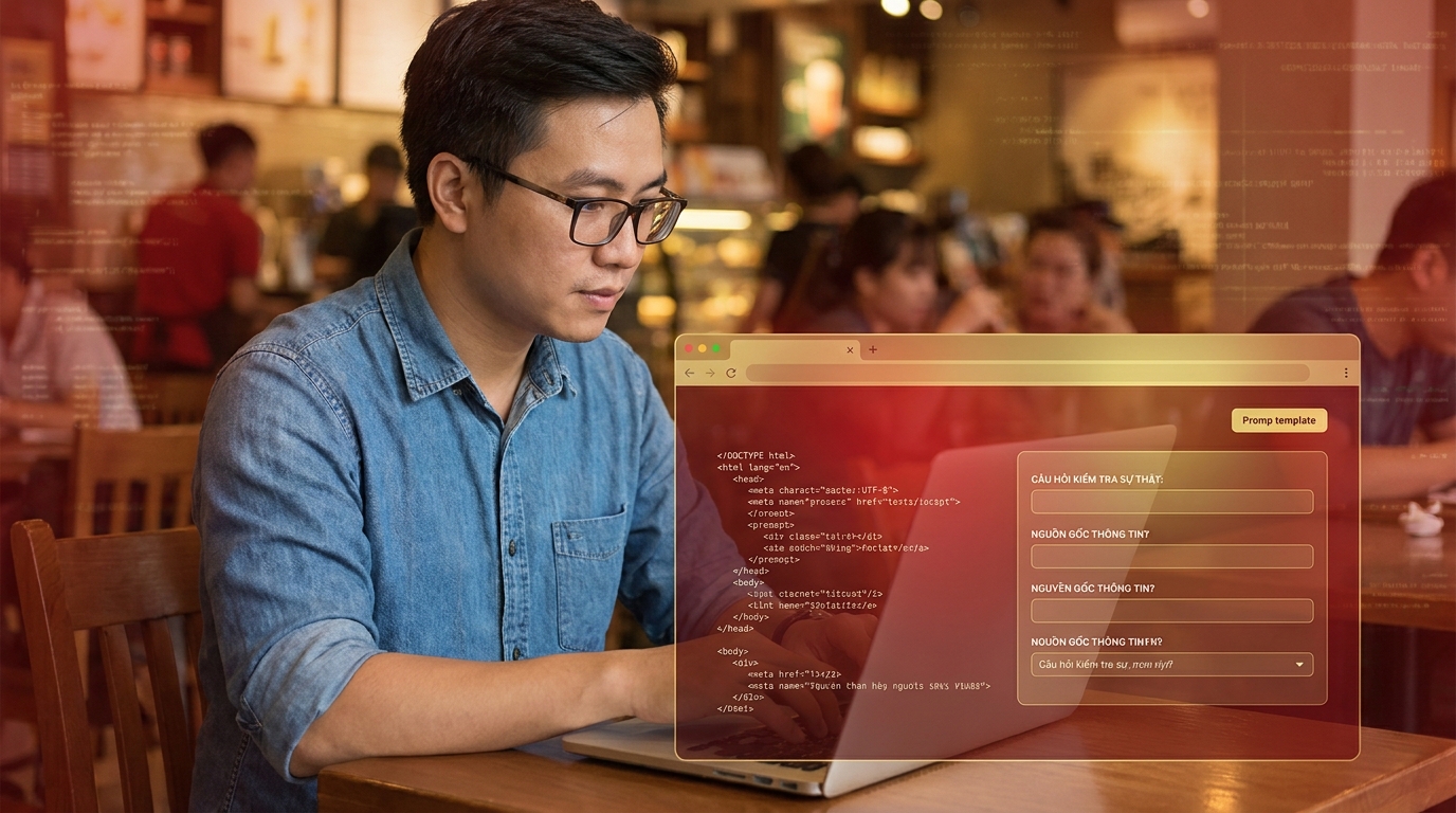 Phóng viên Việt dùng Claude với template fact-check tiếng Việt