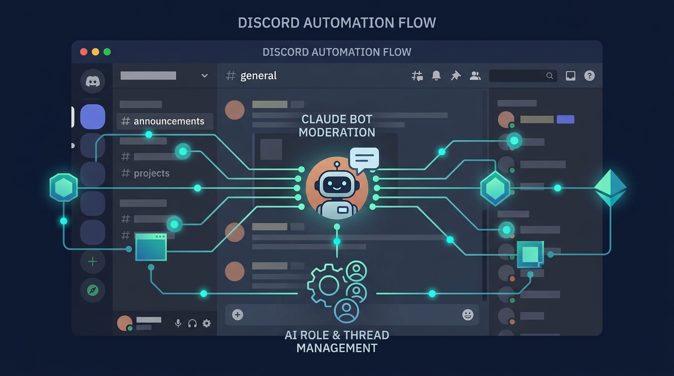 Discord channels Claude bot moderation automation