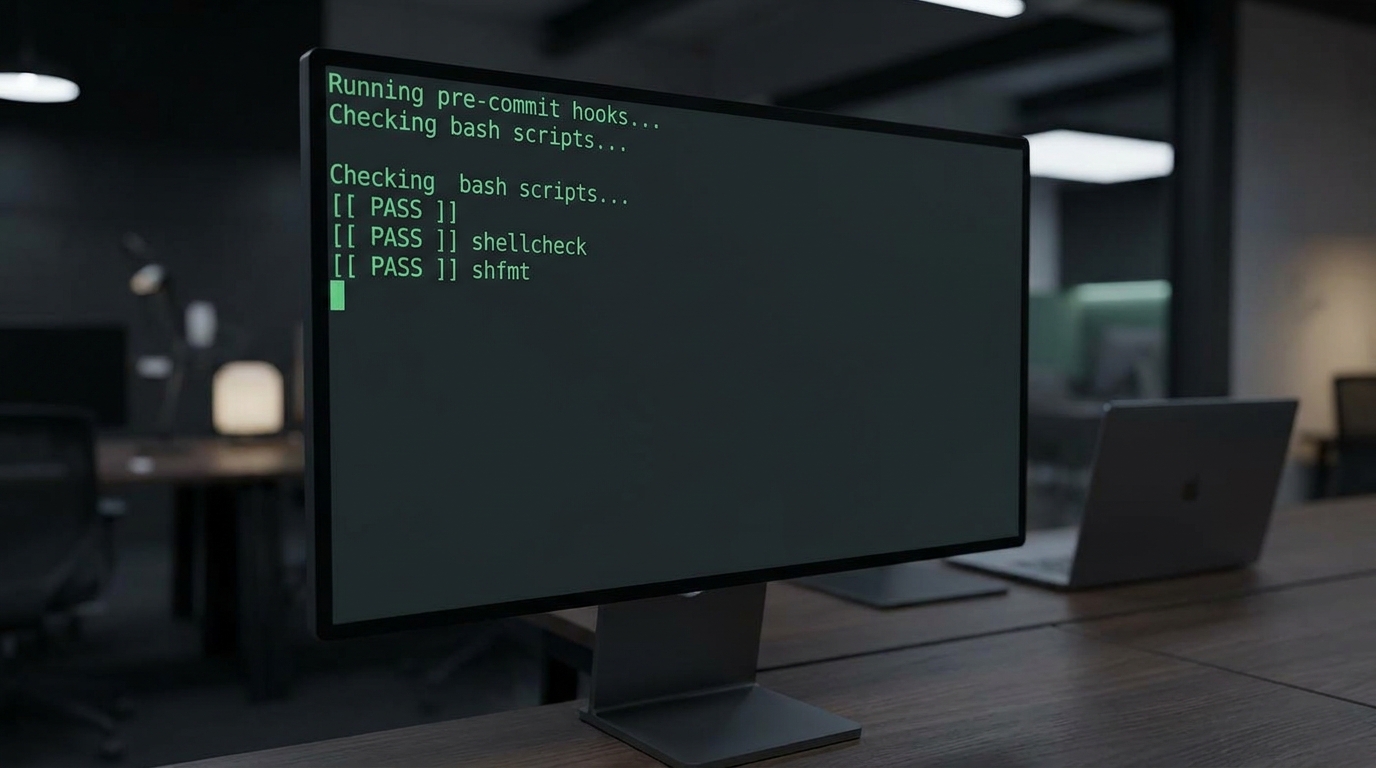 Pre-commit hook chặn bash script lỗi trước khi commit