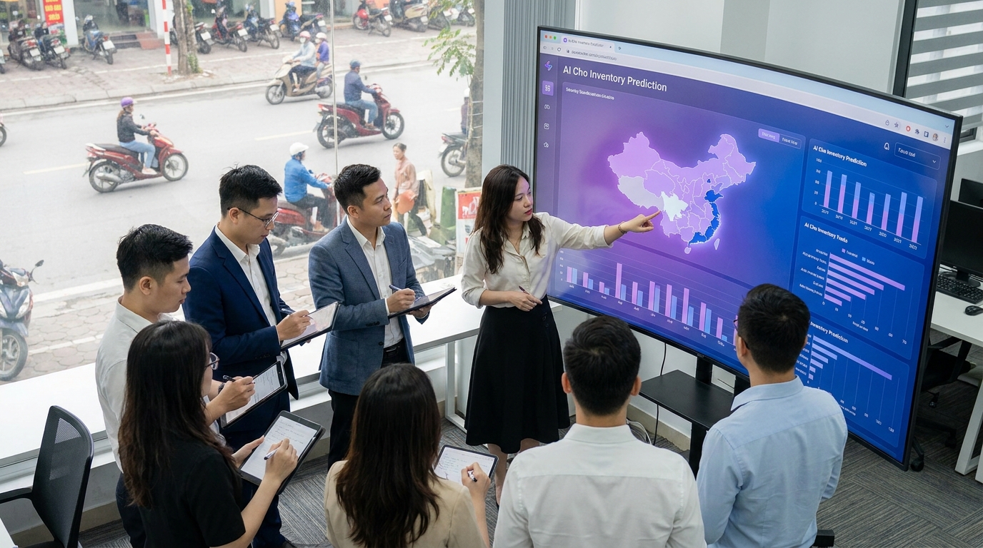 Minh họa tổng quan ai cho inventory prediction trong doanh nghiệp SME Việt
