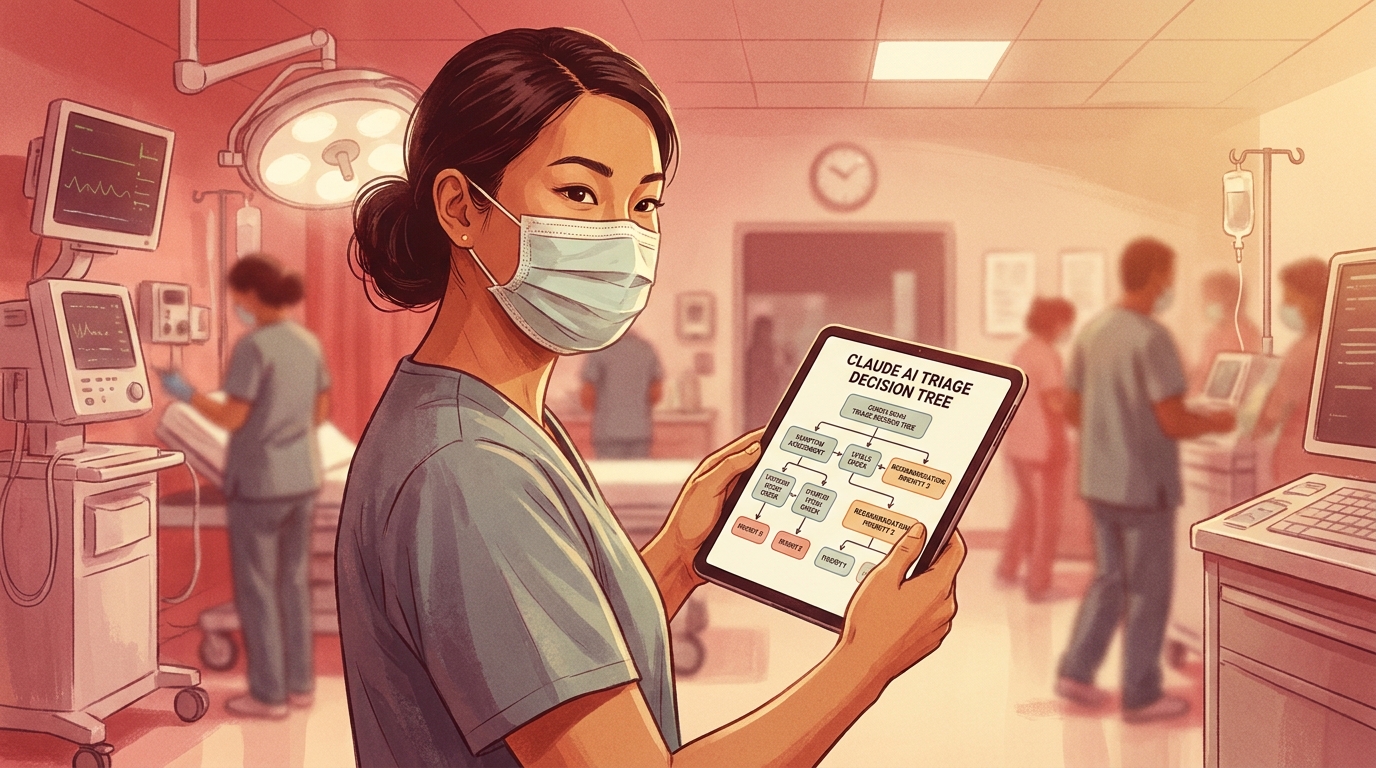 Điều dưỡng Việt dùng Claude AI hiển thị cây quyết định triage