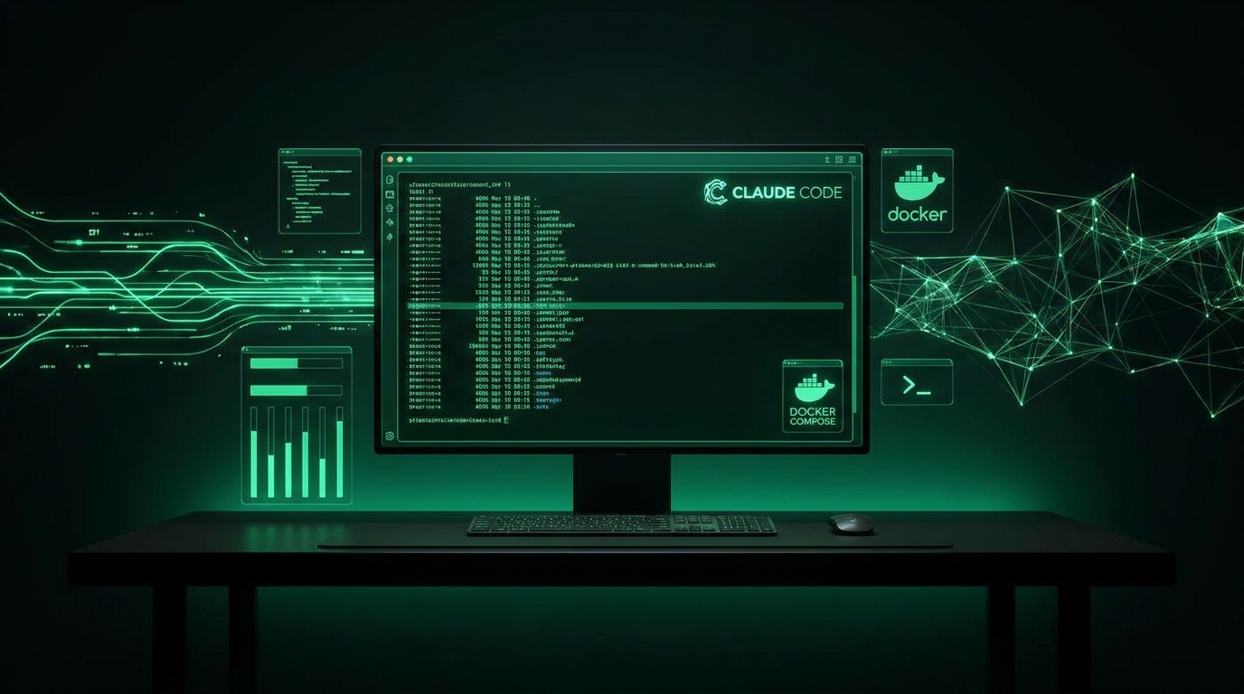 Docker Compose stack với Claude Code orchestrating containers