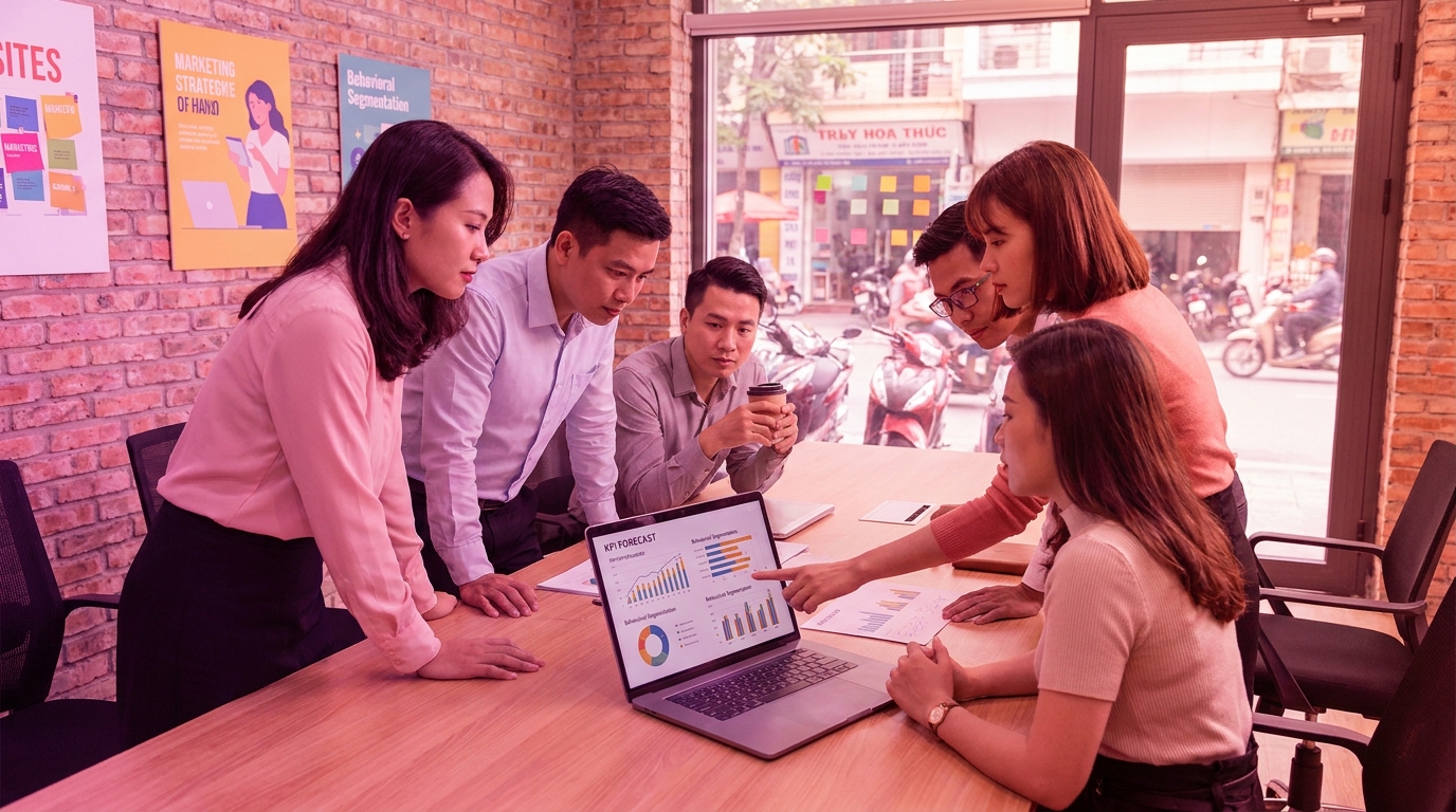 Minh họa behavioral segmentation trong marketing cho SME Việt trong quy trình vận hành 2026