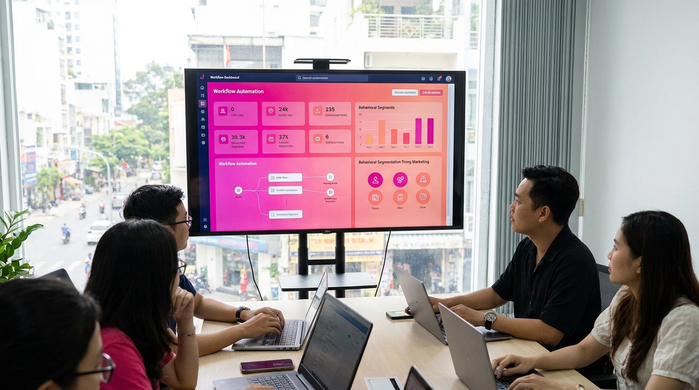 Minh họa behavioral segmentation trong marketing cho SME Việt trong quy trình vận hành 2026