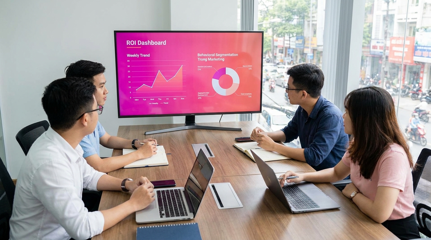 Minh họa behavioral segmentation trong marketing cho SME Việt trong quy trình vận hành 2026