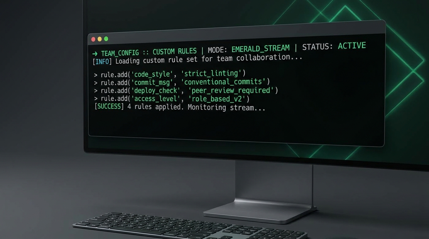 Custom team rules editor với yaml config Claude Code orb learning