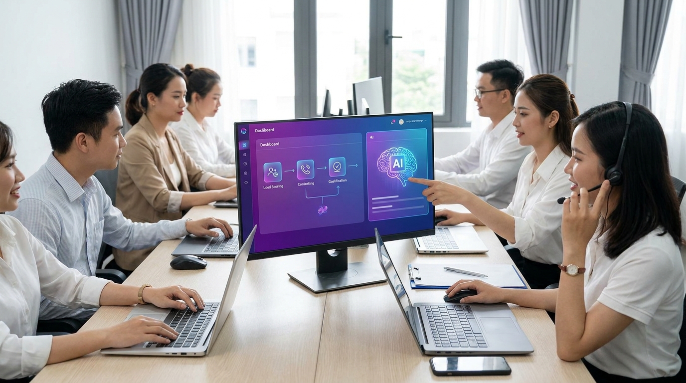 Minh họa ai sales agent có thể tự liên hệ và qualify lead đến đâu? trong ai sales agent qualify lead