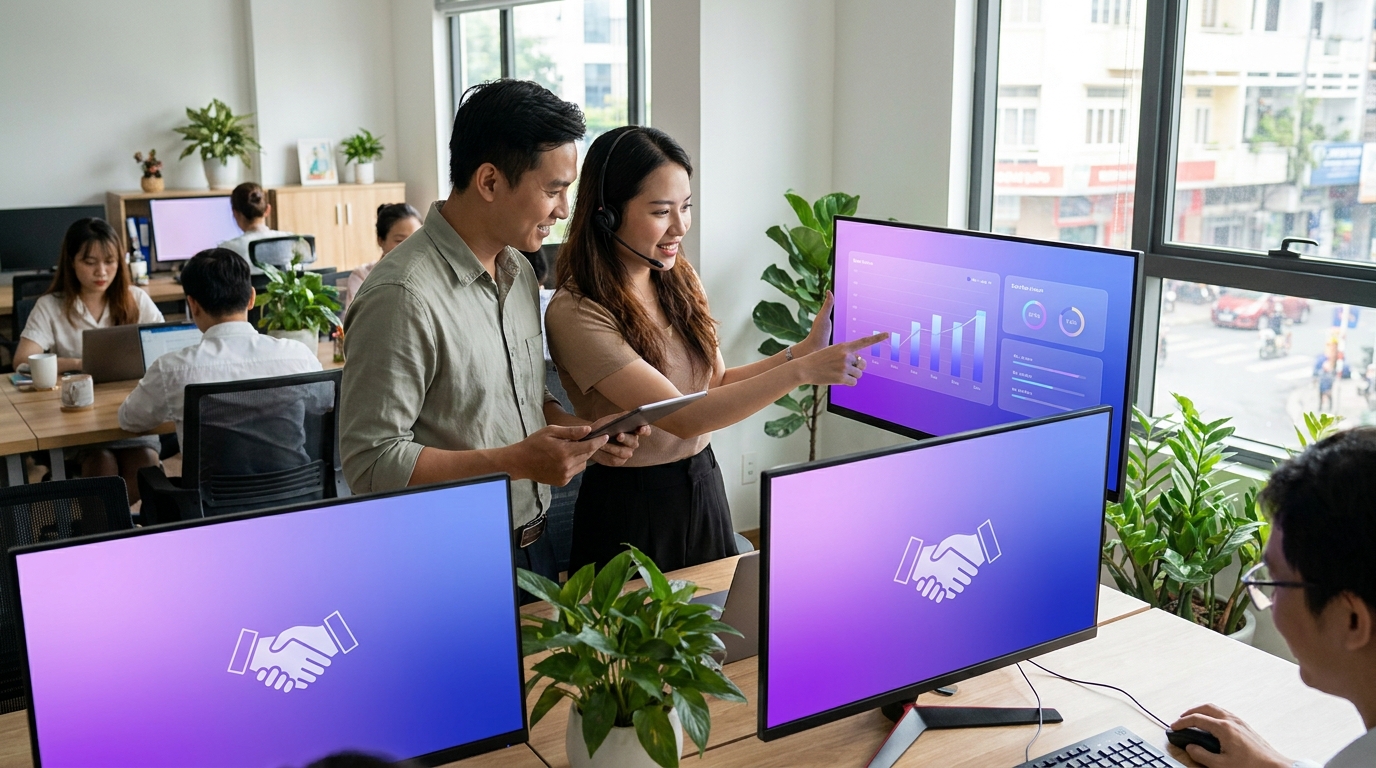 Minh họa khi nào cần human in the loop cho crm update? trong ai sales agent qualify lead