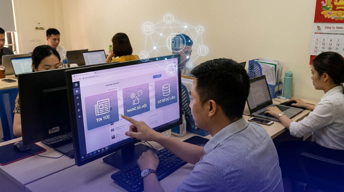 Minh họa ai research agent tìm thông tin khách hàng ra sao? trong ai research agent tim thong tin