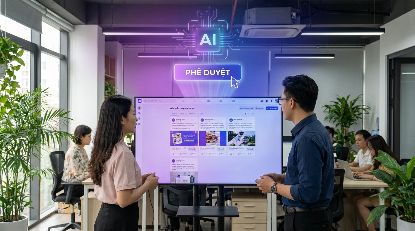 Minh họa workflow content calendar nên thiết kế ra sao? trong ai marketing agent tu viet content