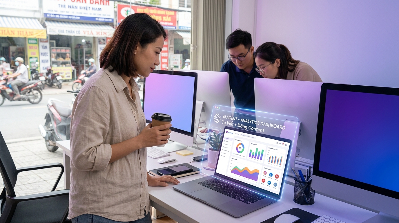 Minh họa sme đo roi và rủi ro của publishing bằng gì? trong ai marketing agent tu viet content