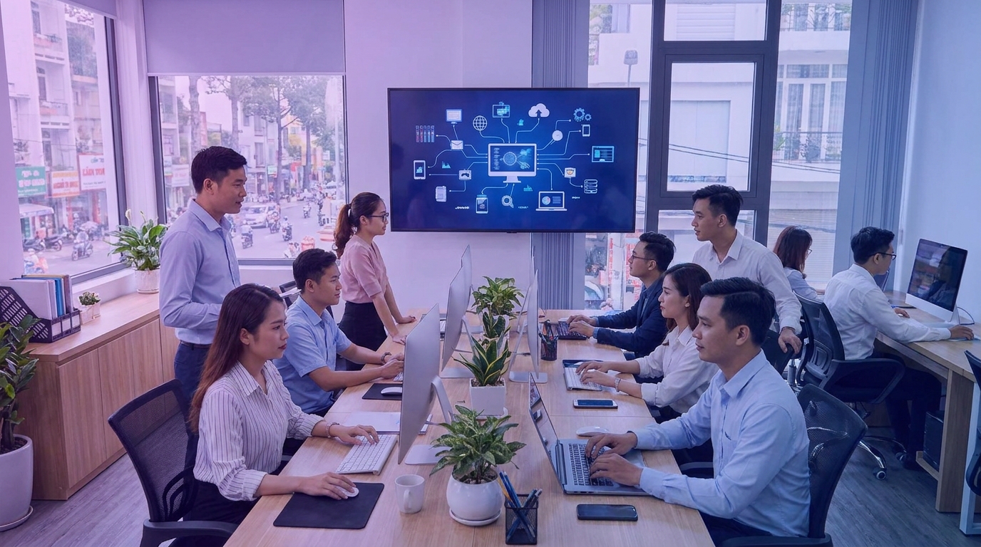 Minh họa tổng quan ai agent tool use mcp cho SME Việt